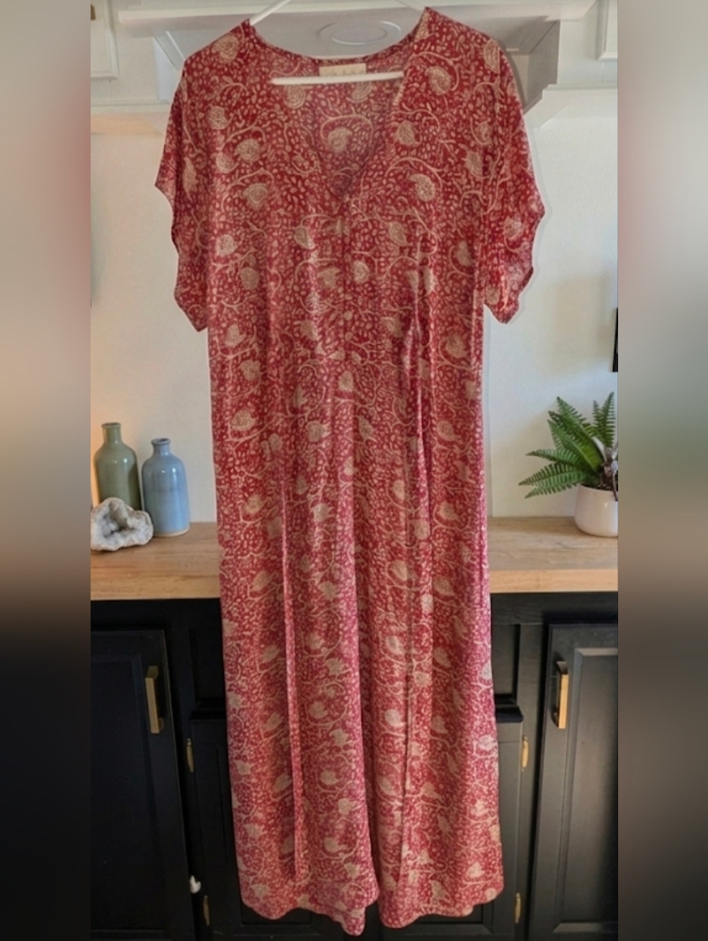 Natalie Martin “Monica” Dress – Terracotta Print Wedding Guest - Size S